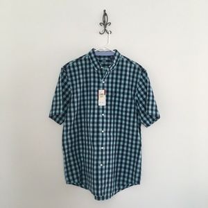 IZOD Short Sleeve Button Front Shirt Size M